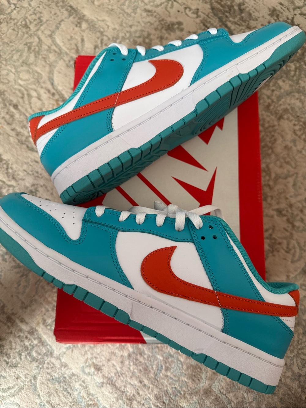 Nike Dunk Low Miami Dolphins - Sneakers in Teal, White & Orange